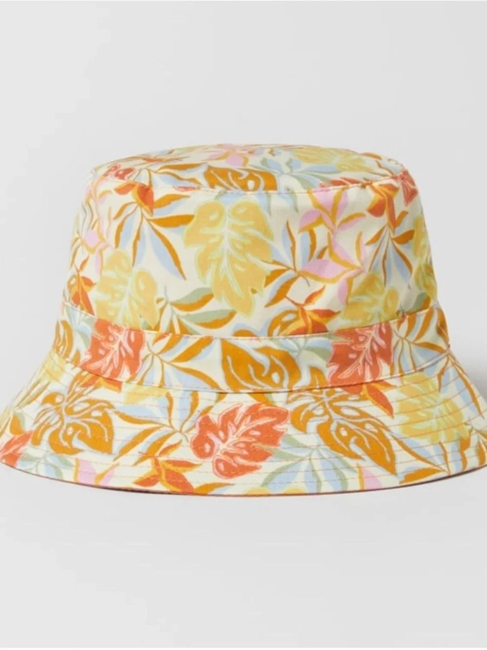 KIDS REVERSIBLE FLORAL BUCKET HAT - Yellow Multicolor